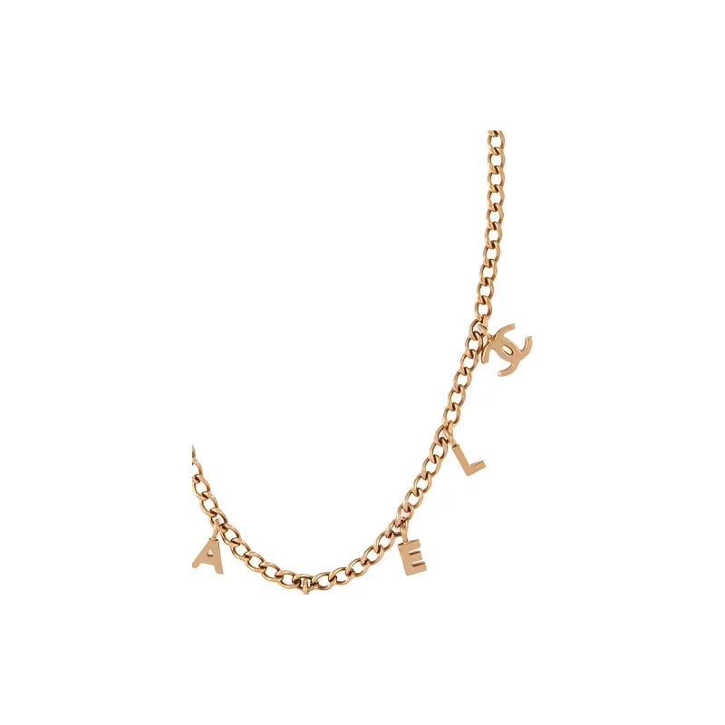 CHANEL 2002s Letter charm Neclace Set-2