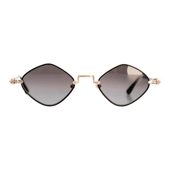 Chrome Hearts Irregular Shape Sunglasses Unisex Black