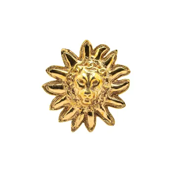 CHANEL 20th Century Gold Plated Lion Pin Brooch Costume Brooch