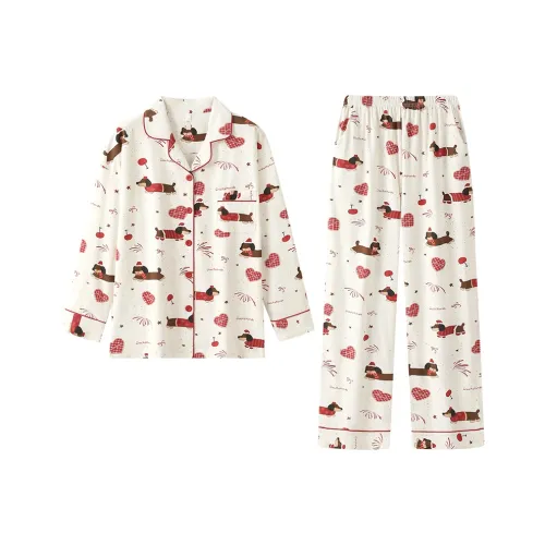 Gongdie Pajama Set Unisex White