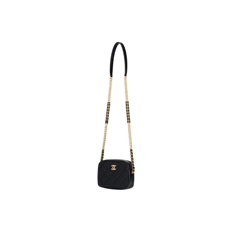 CHANEL Caviar Cow Leather Camera Bag, Shoulder Bag, Crossbody Bag Women's Black-1