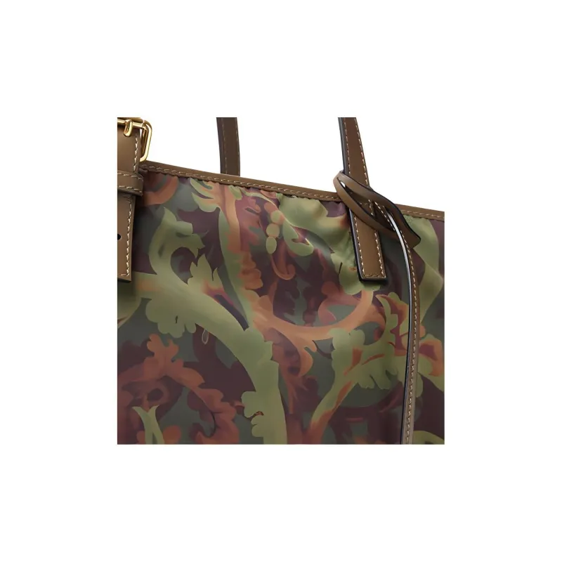 VERSACE VERSACE Nylon Handbag Tote Men's Army Green-4