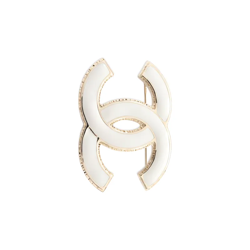 CHANEL Pre-Owned 1986-1988 CC Enamel Brooch-2
