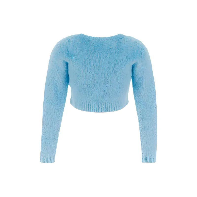 Jacquemus Fluffy Charm Logo Open Front Cardigan-1
