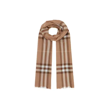 Burberry Knit Scarves Unisex Brown