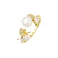 Bowknot Pearl Ring