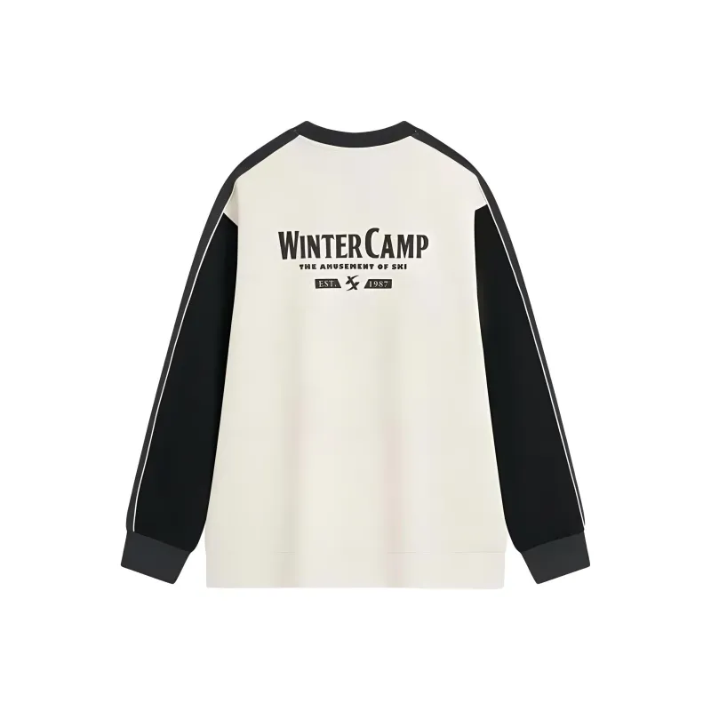 XTEP Sweatshirt Women's Cotton White/Smoke Gray/Jet Black-1