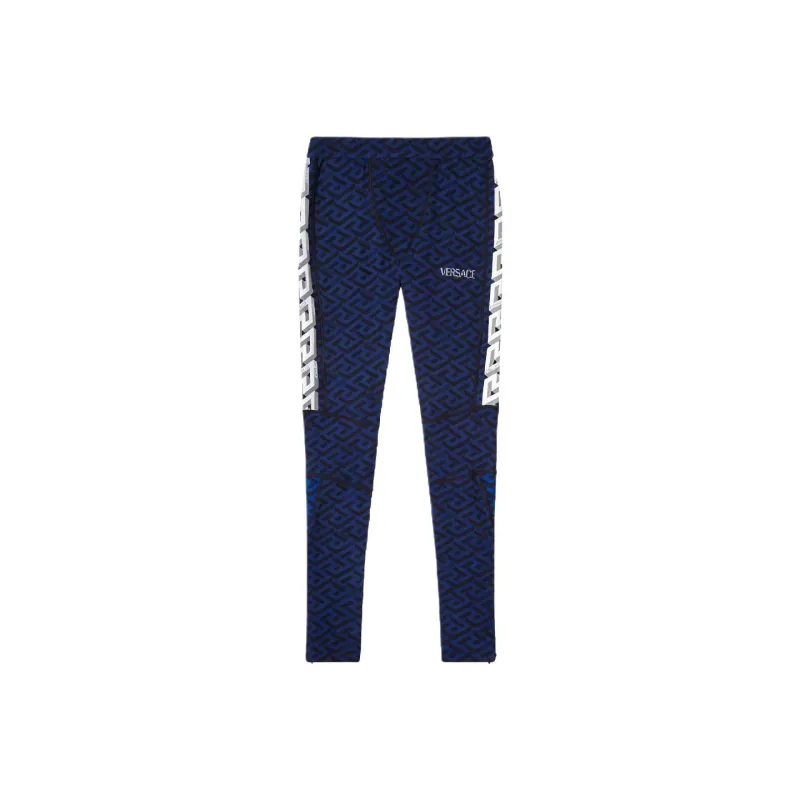 VERSACE VERSACE SS22 Knitted Sports Pants Men's Blue-6