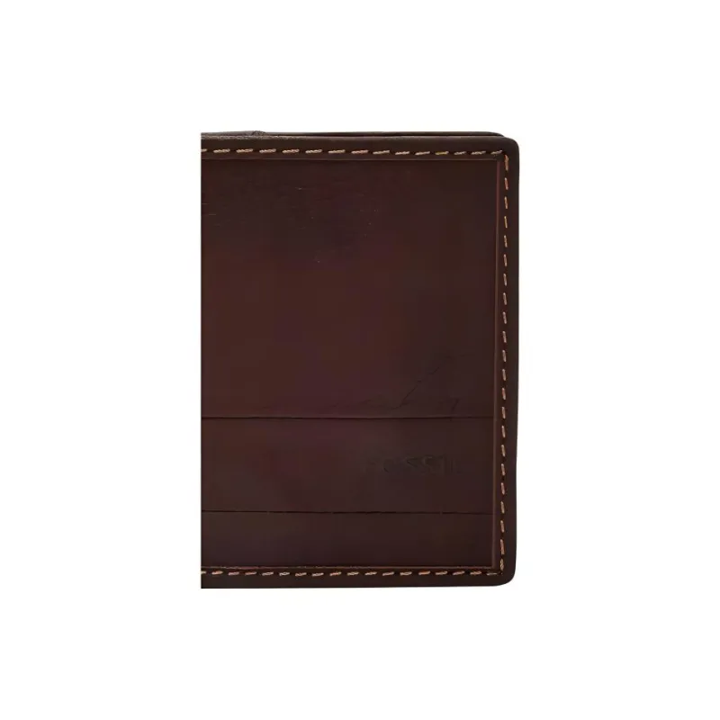 FOSSIL Leather Wallet Unisex Dark Brown-3