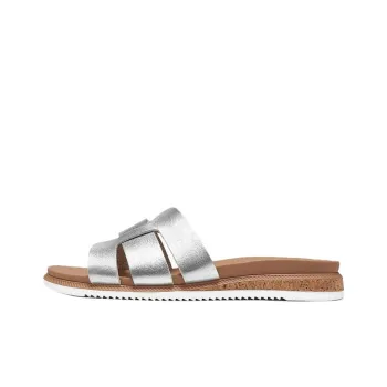 Skechers Slip Resistant Abrasion Resistant Slide Slippers Women's Silver