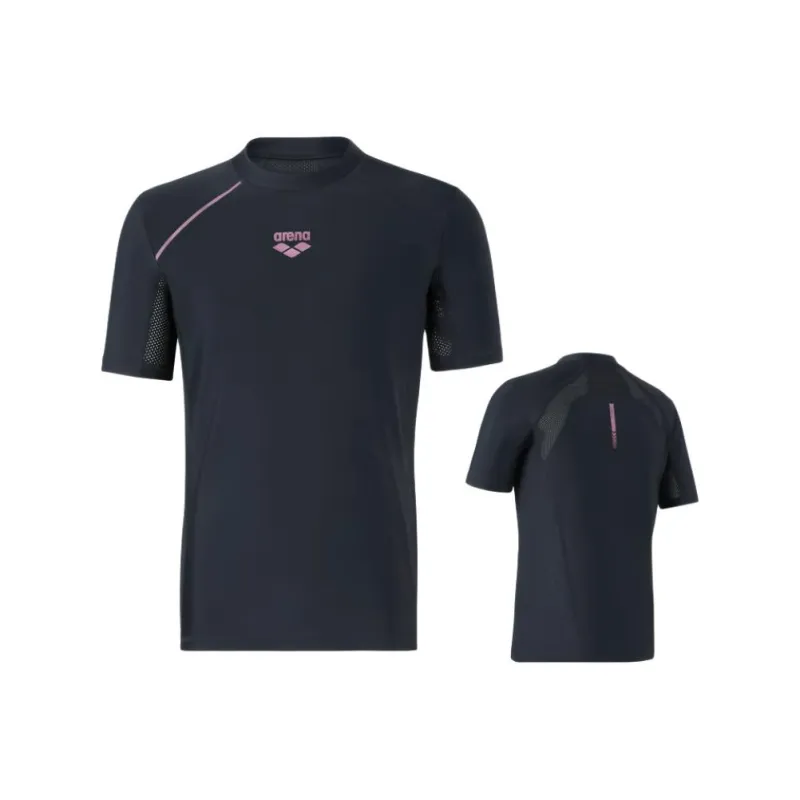 Arena Men's Swimwear Men's Black Short Sleeved Top-2