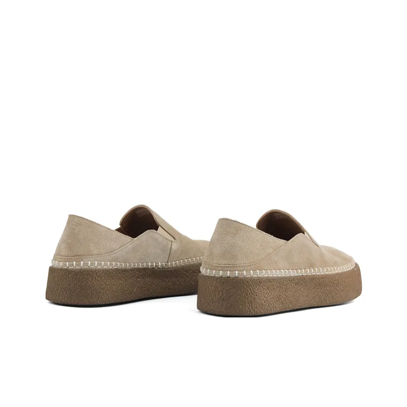 New Korea Loafers Platform Men's Apricot-5