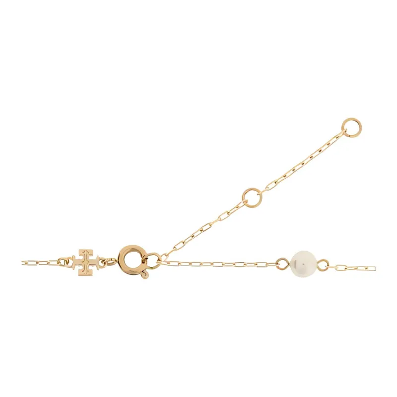 TORY BURCH Logo Plaque Chained Necklace-2