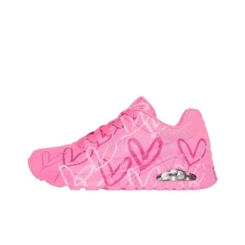 JGoldcrown x Skechers Uno Anti Slip Wear Resistant Low Top Casual Shoes Women's Pink