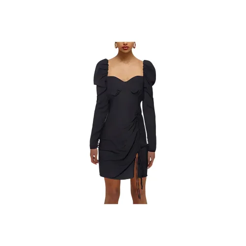 Self portrait Long Sleeved Dresses Women's Black