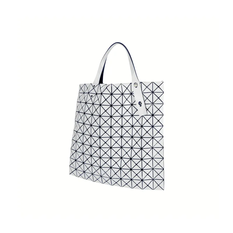 ISSEY MIYAKE Prism Polyvinyl Chloride Tote Bag, Shopping Bag, Handbag Women's White-1
