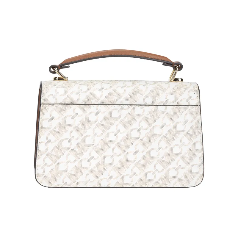 MICHAEL KORS Delancey Canvas With Leather Shoulder Bag, Crossbody Bag, Handbag Small Size Women's Ecru-2