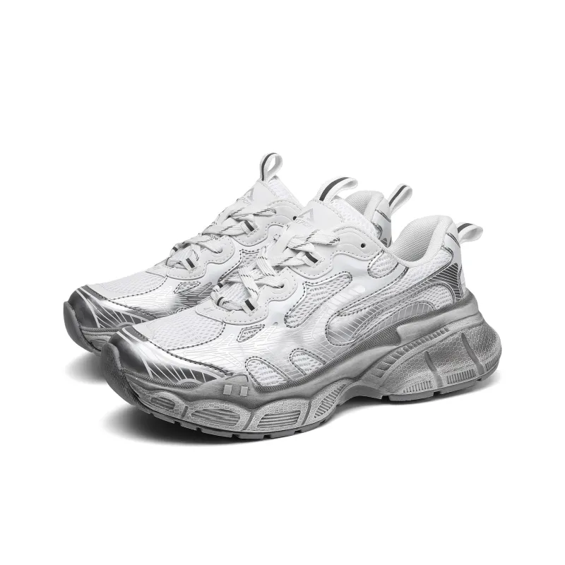 TEPOR Cushioned Slip Resistant Abrasion Resistant Low Top Chunky Sneakers Unisex-1