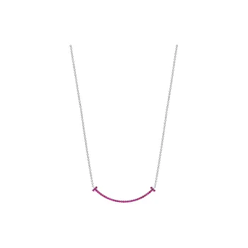 TIFFANY & CO. 18K White Gold Necklaces Unisex Silver