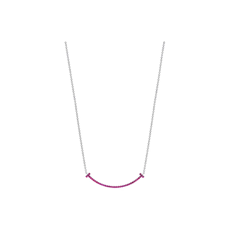 TIFFANY & CO. 18K White Gold Necklaces Unisex Silver-0