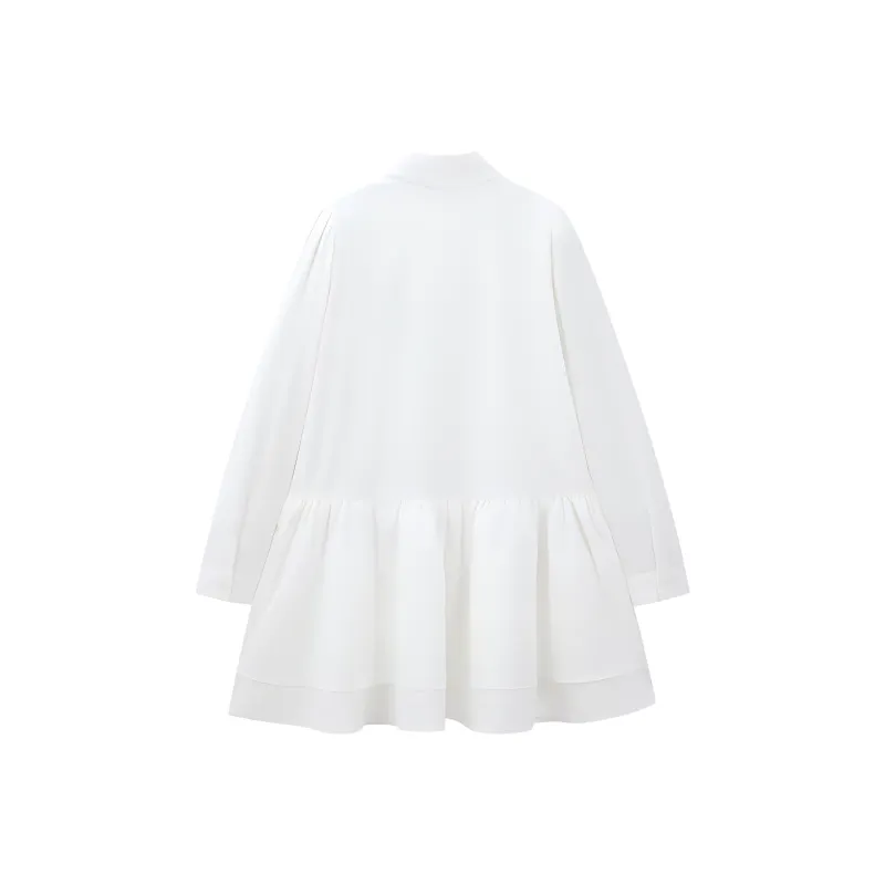 LEDIN Long Sleeved Dress Women's White-1