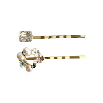 VERENA REINE 18K Gold Plated Hair Clips Women's