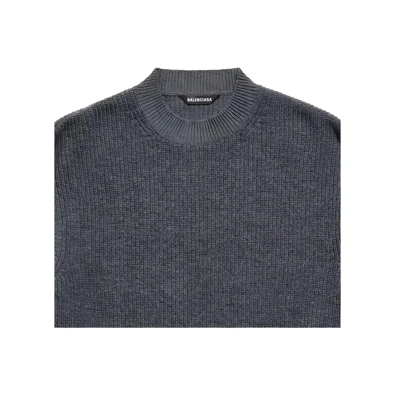 Balenciaga Logo Patch Cropped Sweater-4