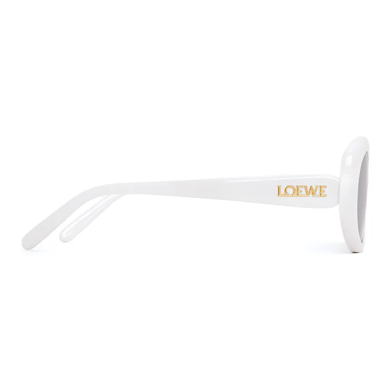 LOEWE Acetate Oval Sunglasses Women's White-2