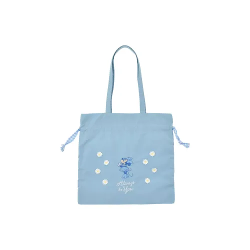 Disney Minnie Series Embroidery Tote Bag, Shopping Bag, Shoulder Bag Women's Blue