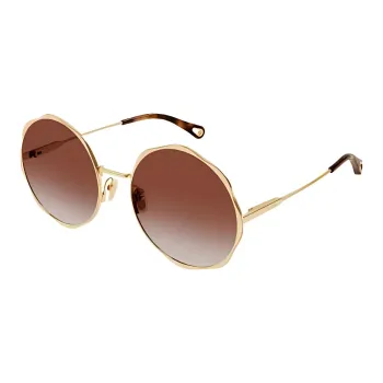 Chloe Round Sunglasses Women's Gold