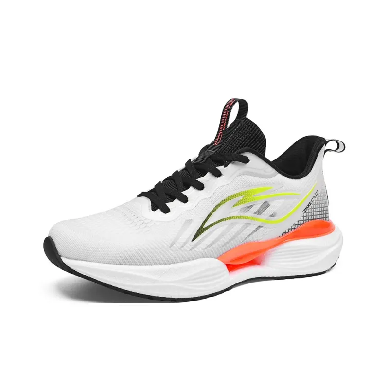 Philharmonic Cushioning, Slip Resistant, Abrasion Resistant, Breathable Low Top Casual Running Shoes Men's White Black-1