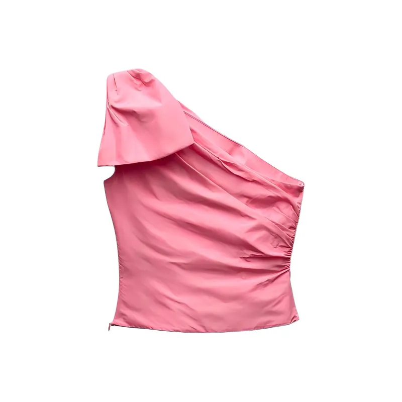 ZARA Tank Tops Women's Coral Pink-1