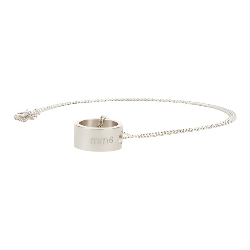 MM6 Maison Margiela Necklaces Men Silver-2