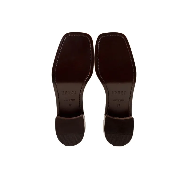 Hereu Boqueria Strap Sandals 5cm Women's Red Brown-4