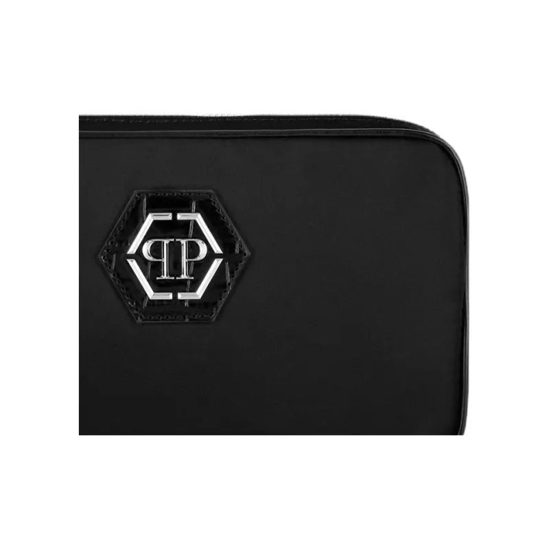 PHILIPP PLEIN Polyester Nylon Blend Shoulder Bag Crossbody Bag Fanny Pack Men's Black-4