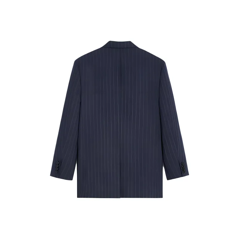 CELINE Bnf Blazer In Striped Wool-1