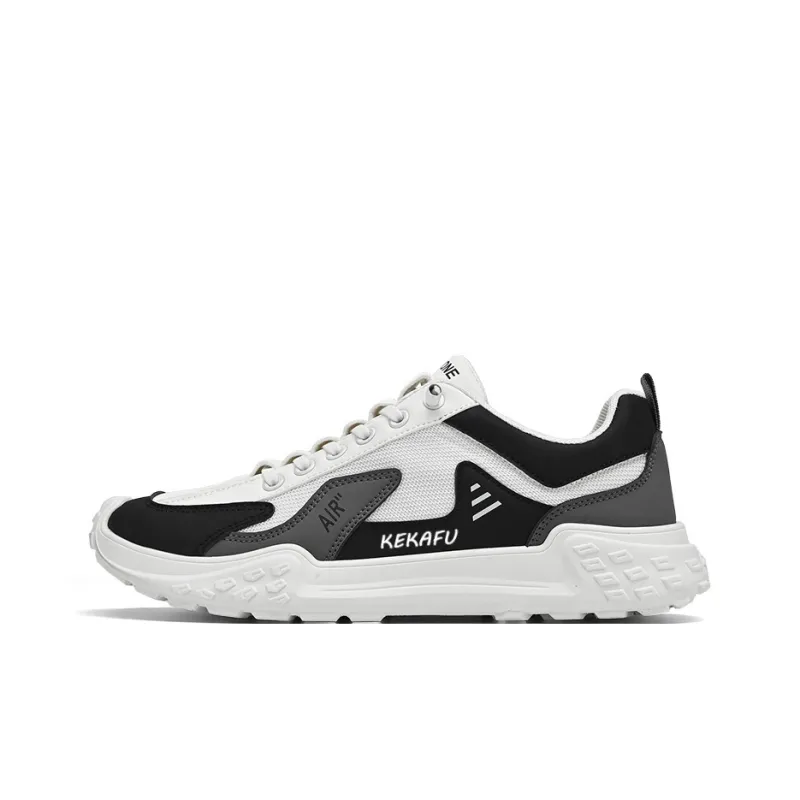 KEKAFU Casual Shoes Men Low Top White Black/White Green/Khaki-0