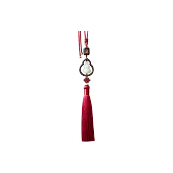 AQI Car Pendants Pale Greenish White Jade Unisex