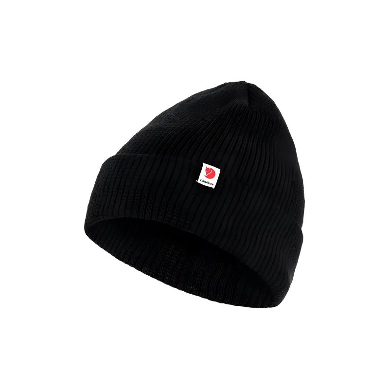 Fjallraven Recycled Polyester Knitted Fabric Beanies Unisex Black-1