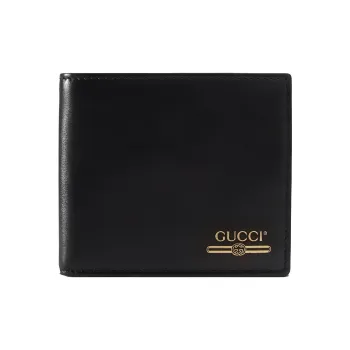 GUCCI Leather Coin Pocket Card Holder Wallet Regular Men's Black