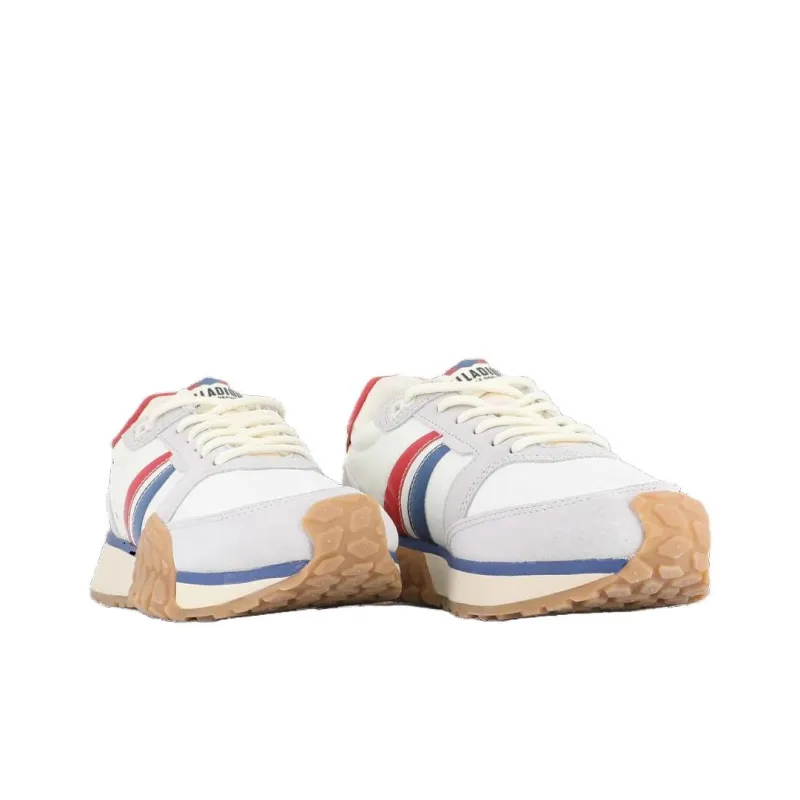 Palladium Troop Runner Anti Slip Wear Resistant Low Top Running Shoes Unisex White Red Blue-4