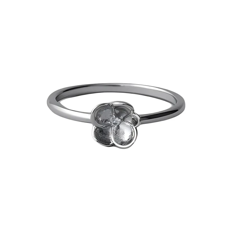 Ete 925 Sterling Silver Platinum-Coated Topaz Rings Unisex Silver-1