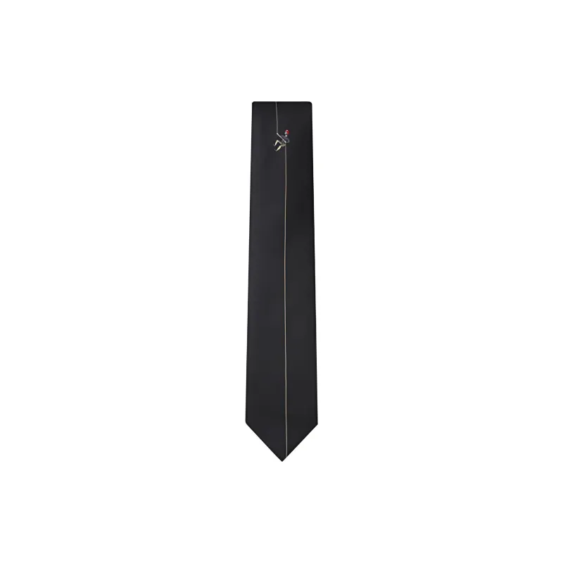 GIEVES CHARLES Mulberry Silk Ties Men's Black-6