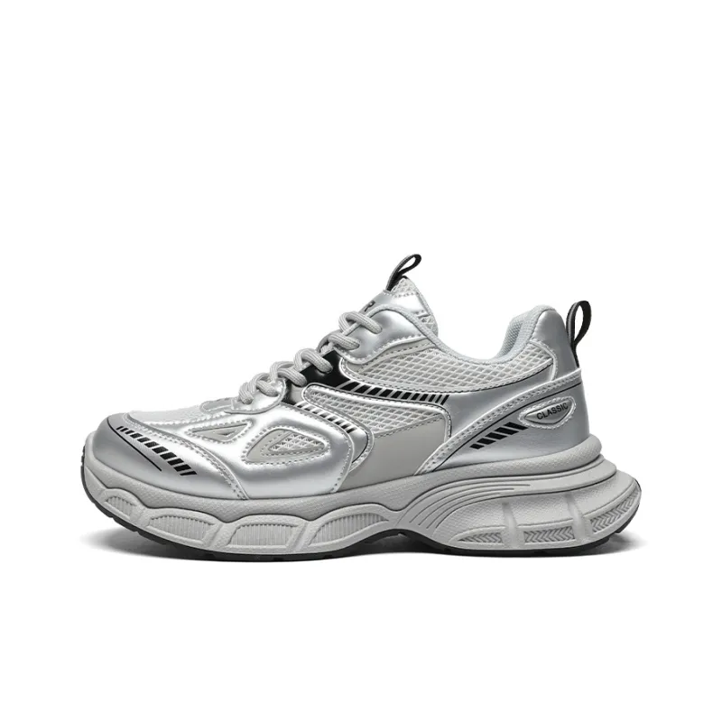 ZHR Sparkling Galaxy Low Top Chunky Sneakers Women's Silver-0