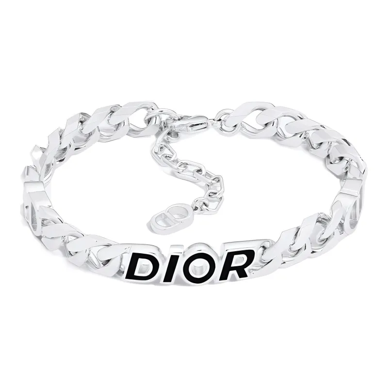 DIOR Brass Resin Bracelets Men's Silver-0