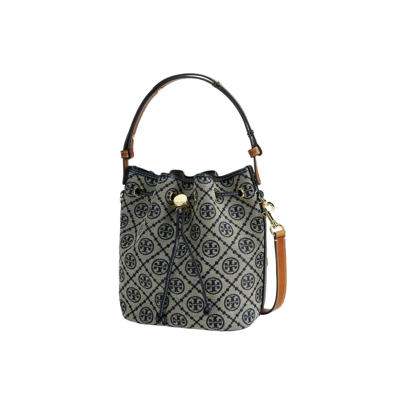 TORY BURCH T Monogram Bucket Bag Navy-1