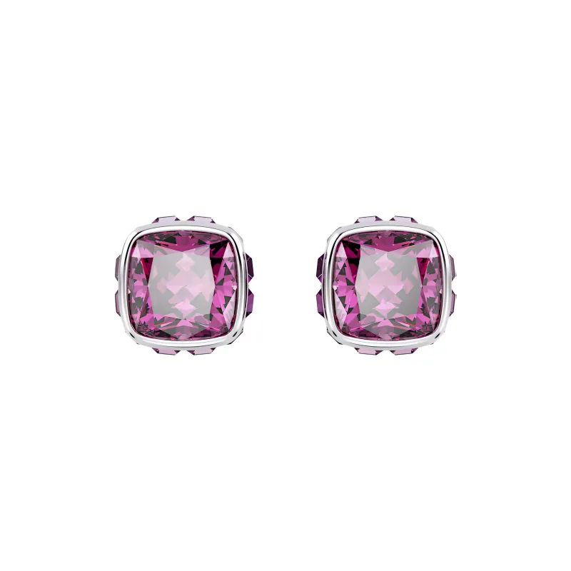 Swarovski Birthstone Stud Earrings Women's Purple-1