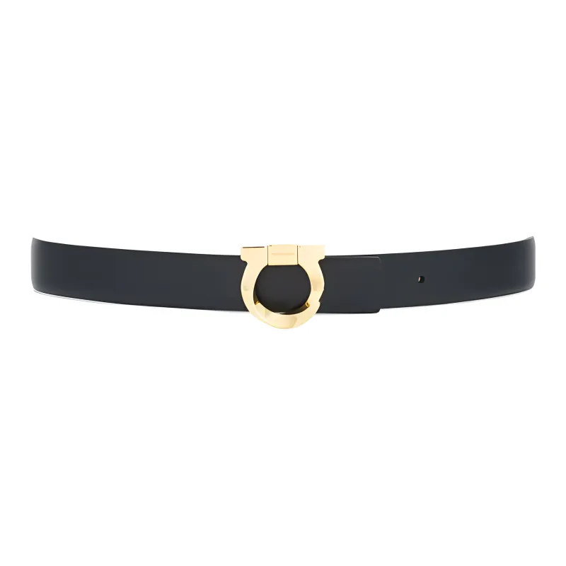 Ferragamo Gancini plaque Reversible Leather Belt-1