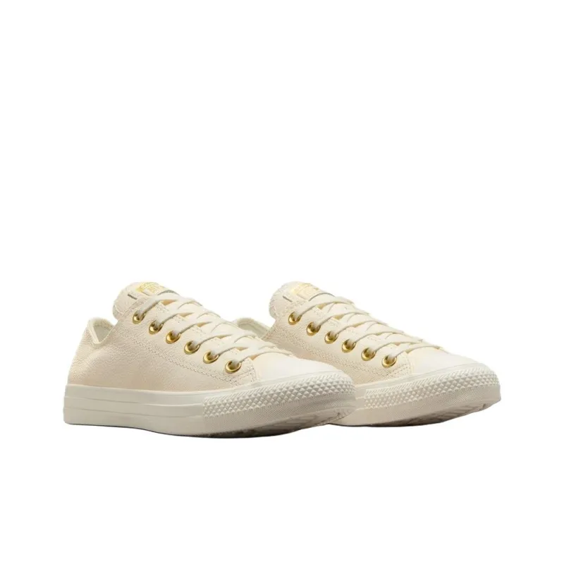 Converse Chuck Taylor All Star Anti Slip Wear Resistant Low Top Skateboard Shoes Women's Beige-2