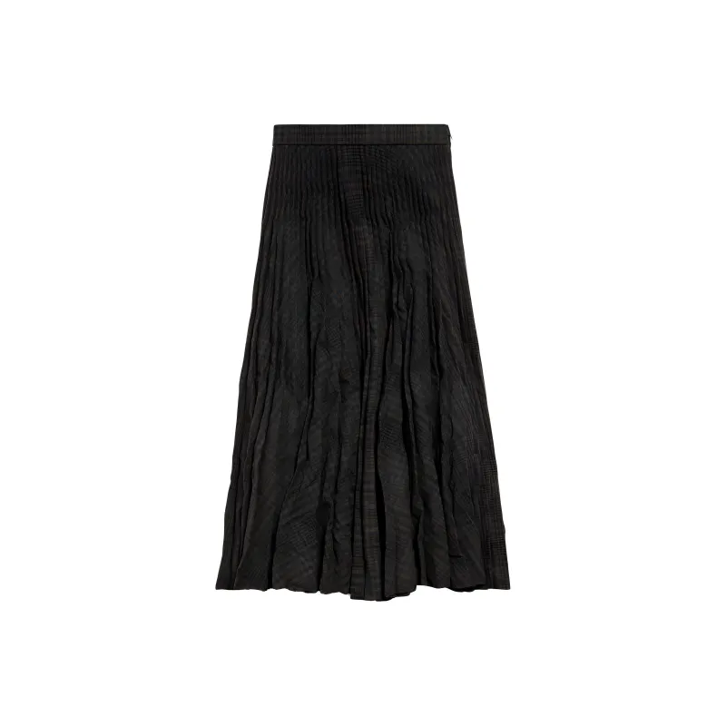 Balenciaga Crinkled Pleated Midi Skirt-1